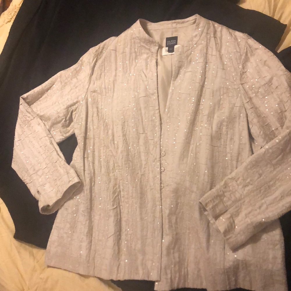 Detailed Eileen Fisher cocktail jacket